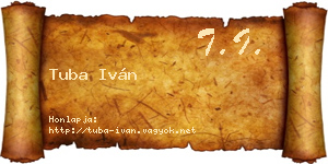 Tuba Iván névjegykártya